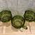 VTG Indiana Glass/Lancaster Colony Kings Crown Green Glass Set 5 thumbnail