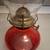 Vintage Eagle Ruby Red Hurricane Oil Lamp w/Chimney 3 thumbnail