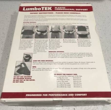 Nuevo soporte lumbar elástico Lumbo TEK - $40 (Glendale, CA)63470989419907121