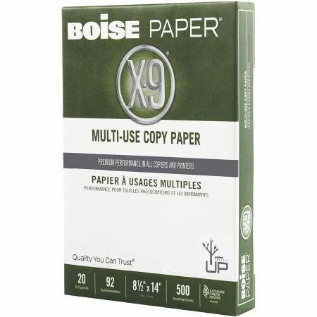 Boise X-9 Multi-Use Printer & Copy Paper, White, Legal (8.5" x 14") 1