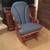 Glider chair with blue back rest and seat pads-easy glider back forth 8 thumbnail