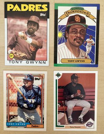 Tony Gwynn Baseball Card Collection San Diego Padres Cards Topps 1