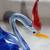 Blown Glass Rooster Figurine Cobalt Blue Studio 5 Inches 5 thumbnail