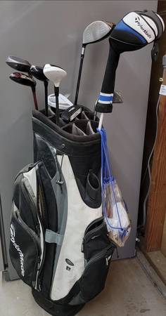 Golf Clubs with Taylor Made Golf Bag 1