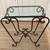 Rustic Iron End Table with Glass Top 1 thumbnail