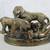 African Lion Family Cast Metal Gold Tone Mid Century Sculpture 1 thumbnail