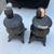 VINTAGE  POT BELLY STOVE WHISKEY CONTAINERS 2 thumbnail