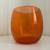 Crate & Barrel “Pop Hurricane” Art Glass Vase in Orange 3 thumbnail