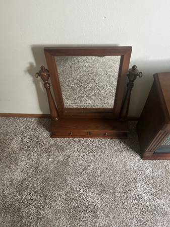 Antique Oak Mirror 1