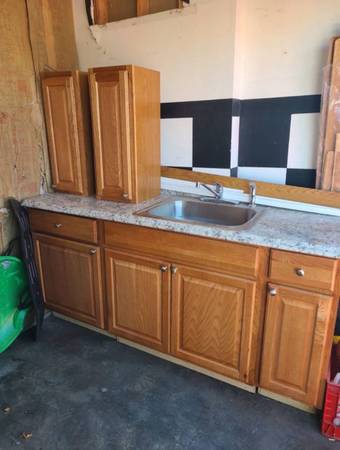 Kitchen Cabinets, Counter and Sink 1
