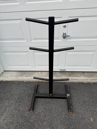 Standard & Olympic weight plate storage tree 1