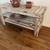Shelving planter vase stand organizer solid wood distressed white 9 thumbnail