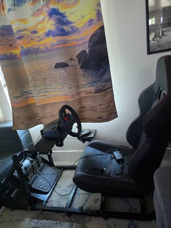Racing Simulater Chair with PS5 Logitech G29 Wheel/Shifter/Pedals 1