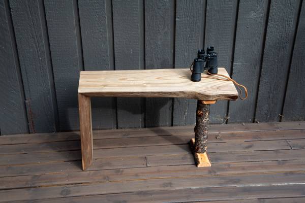 Live Edged Poplar Waterfall Bench/Table 1