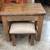 Reclaimed Wood Desk with authentic leather stool 7 thumbnail