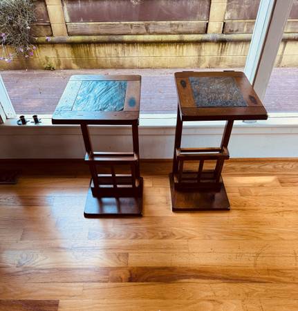 2 Solid Wood End Tables 1