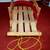 wood SNOW SLED Torpedo Shape Front Rail Sleigh Made in Canada Vintage 6 thumbnail