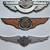 Harley flat metal/aluminum emblem decals 3 thumbnail