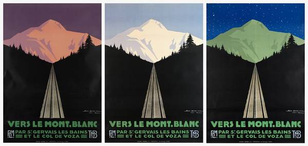 Geo Dorival (1879–1968), "Vers le Mont-Blanc" Triptych, 1928 1