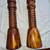 CANDLE STICKS HOLDERS HANDMADE RED CEDAR 2 thumbnail
