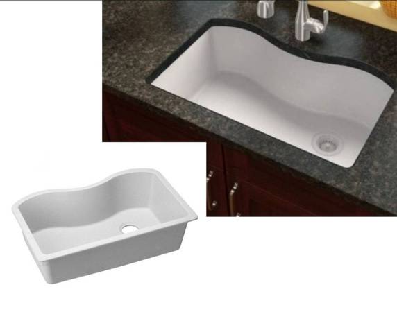New 33" Elkay Quartz Composite Undermount Kitchen Sink - Clearance 1
