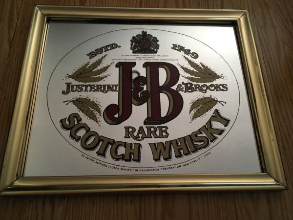 Vintage Justerini & Brooks Scotch Whisky Mirror Advertisement 1
