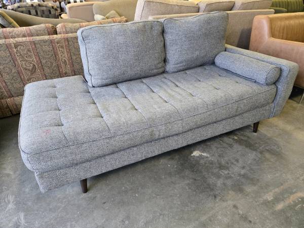 Habitat for Humanity Restore – Gray MCM Style Chaise Lounge 1