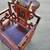 Carved Hongmu Hardwood Throne Armed Chair Asian Chinese 3 thumbnail