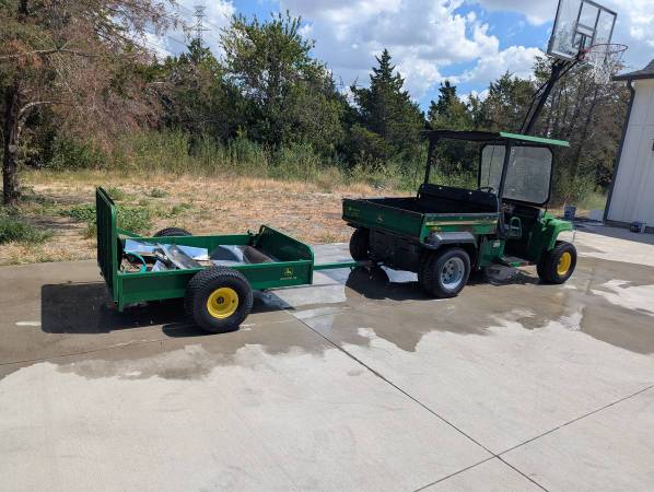 John Deere Gator TE & trailer- All new batteries & bed refresh 1