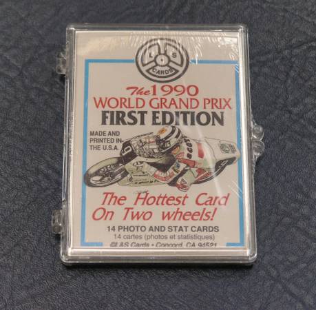 "The 1990 WORLD GRAND PRIX FIRST EDITION"  Hotest Card Two Wheels 1