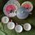 Ohio Art Child's Tea Set Pink Willow Swans 2 thumbnail