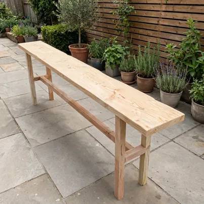 Handmade Wooden Console Table – 6ft x 9" x 26" | Narrow Entryway Table 1