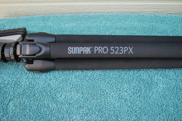 Sunpak Pro 523PX3 Section Carbon Fiber Tripod w/Pistol Grip Tilt Head - $50 (Sun City)63442128315009123