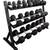 New Rubber Hex Dumbbells / 5-50 Lbs. Set w/Rack 1 thumbnail