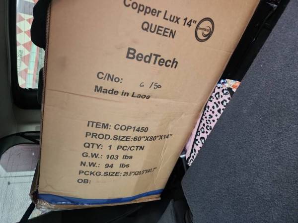 14' Queen size Bed-Tech Copper Lux Series Memory foam mattress 1