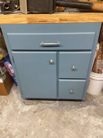 Hand crafted Bath Vanity and New Top. 1