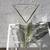 Triangular Thick Glass Vase 12’’ with Yellow Tone 1 thumbnail