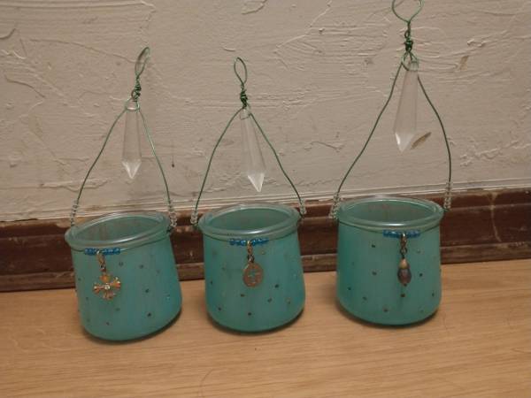 Hanging tea light holders 1