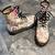 Doc Martens floral/tan lace-up boots, size 7 women's 1 thumbnail