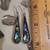 Vintage Sterling Silver Long Marquise Abalone Earrings 6 thumbnail