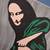 Mona Lisa Kiss My Ass Oil on Canvas Painting 20 X 16 3 thumbnail