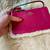COACH Pink Fuchsia Small Wristlet Leather and Shearling (COACH F64709) 1 thumbnail