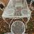 Woodard Wrought Iron Dining Set Rose Table and Four Chairs 2 thumbnail