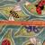 2001 large serving bowl chip dish Clay Art Butterfly hand painted Buzz 9 thumbnail
