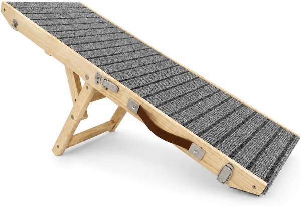 NEW Small Dog Ramp for Couch Foldable Wooden Pet Ramp 4 Heights 1