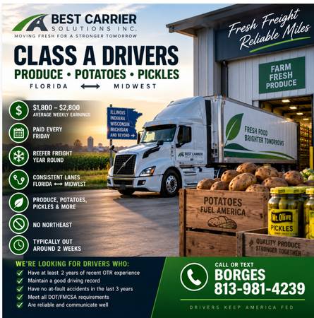 🚛 CLASS A CDL DRIVERS — CONSISTENT SOUTH / MIDWEST FREIGHT 1