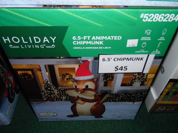 6.5' Animated Chipmunk Inflatable --New in Box-Half Price-- 1