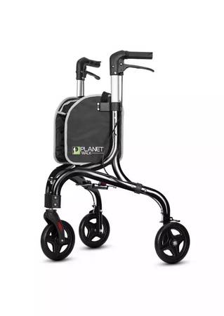 Planetwalk Premium 3 Wheel Rollator Walker  - Ultra Lightweight 1