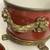 Set of Vintage Burgundy Beautiful Ceramic Bowls w/Brass Decor and Lids 13 thumbnail