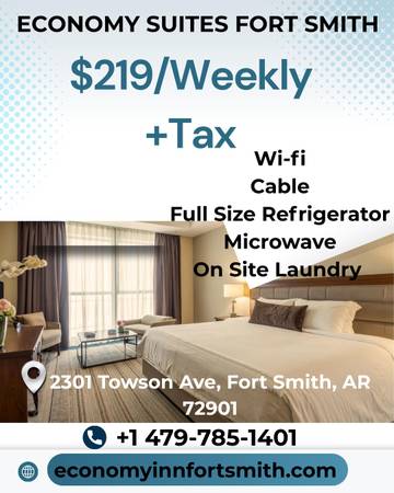 Comfort Without Complications  at Economy Suites Fort Smith 1